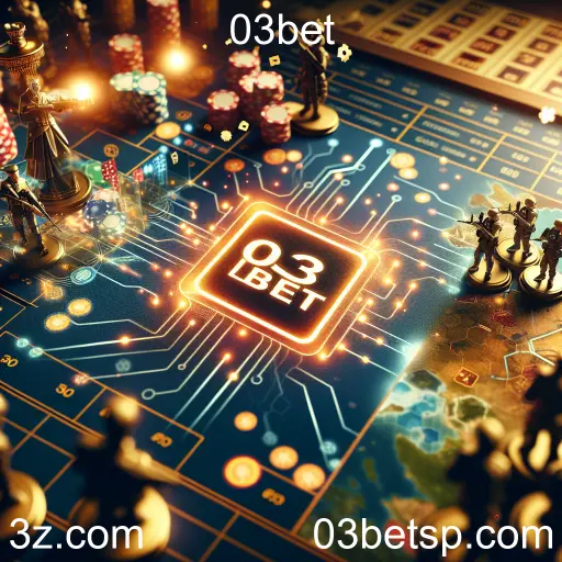 Imagem promocional da 03bet mostrando a plataforma e suas vantagens